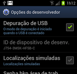 Habilite depuração de USB.